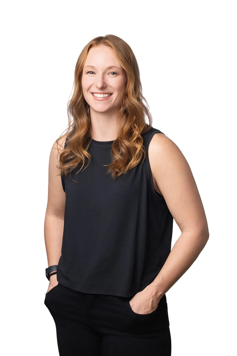 Kirsten Gregurich, registered dietitian and sports nutrition specialist, in a black sleeveless top